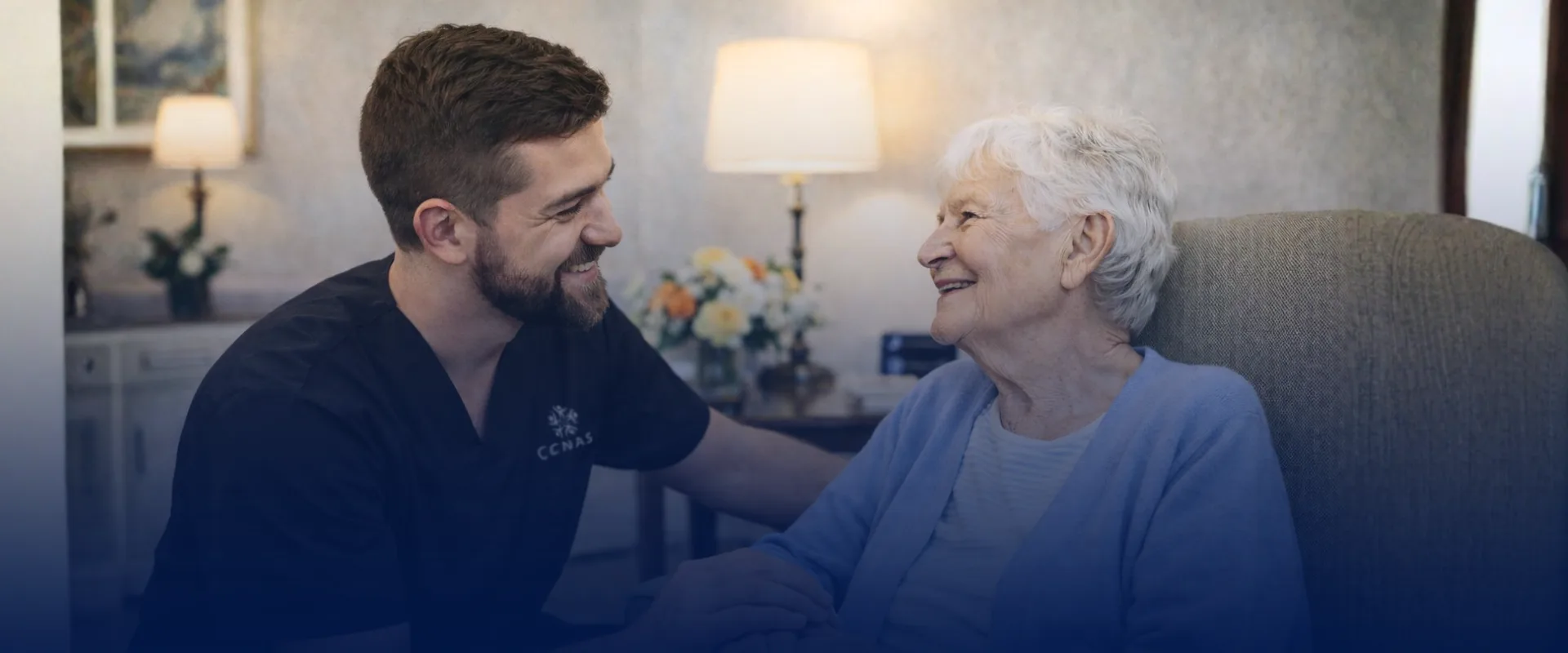 Community nurse supporting a client in South Australia