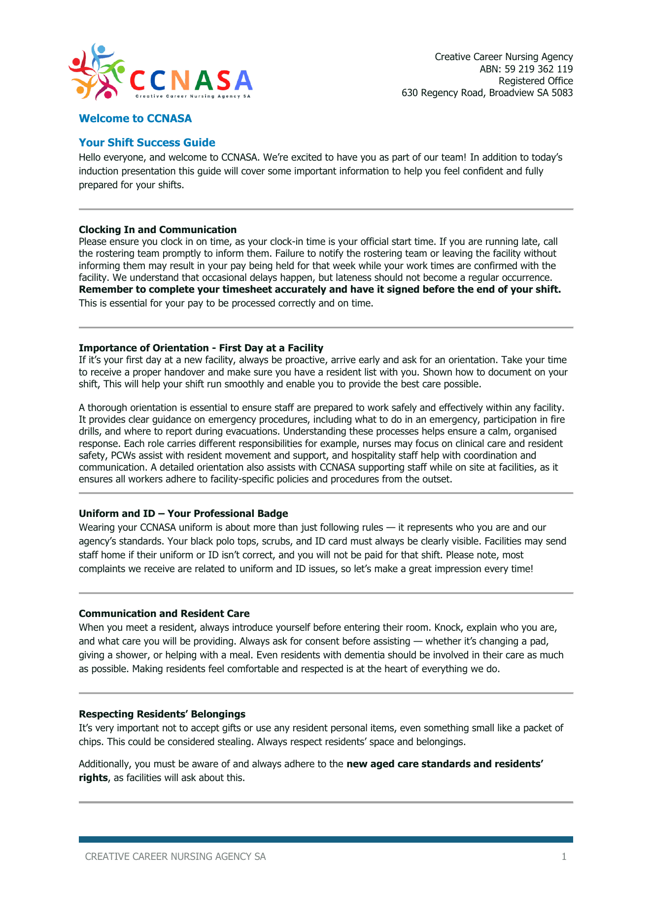 CCNASA Shift Success Guide preview