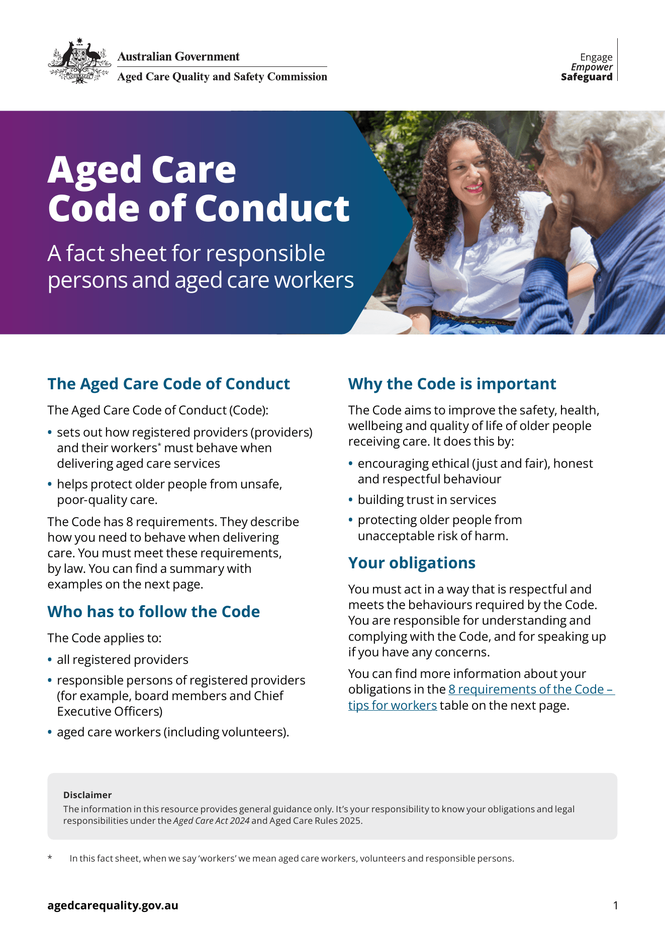 Aged Care Code of Conduct preview