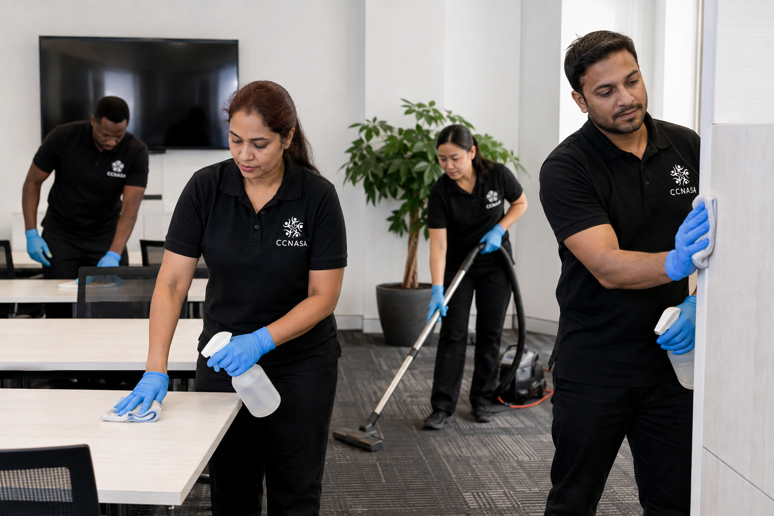 CCNASA cleaning staff supporting professional cleaning requirements in Adelaide